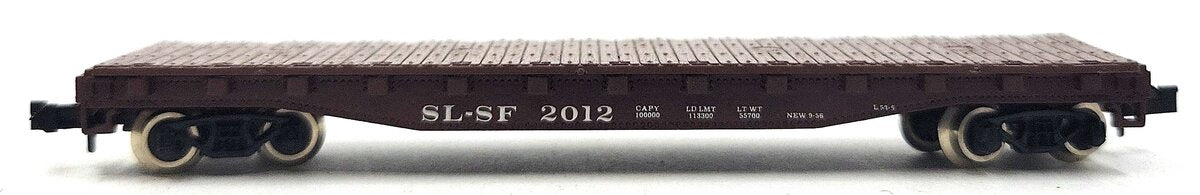 Atlas 3806 N Scale Frisco Flatcar with Stakes #2012 EX/Box