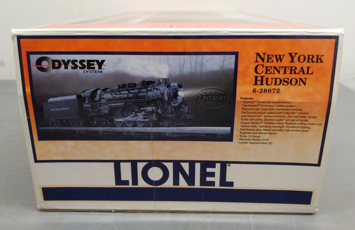 Lionel 6-28072 O NYC 4-6-4 Hudson J-3a Steam Loco & Tender #5444 with TMCC VG/Box