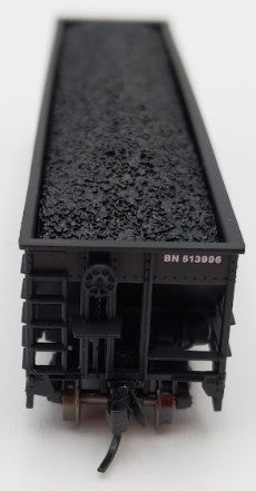Trainworx Inc 2411-18 N Burlington Northern 100-Ton 4-Bay Hopper #513996 w Coal