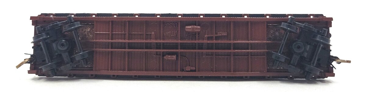 Atlas 3745 N Scale Santa Fe Piggyback Flatcar w/Trailers #92308 EX