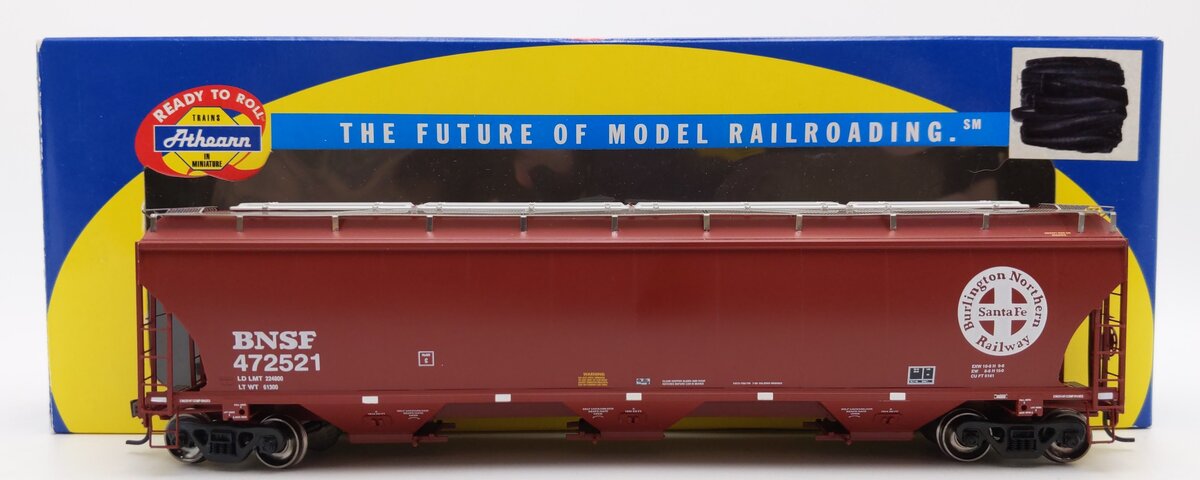 Athearn 89272 HO BNSF Trinity 5161 cu ft Covered Hopper #472521 VG/Box