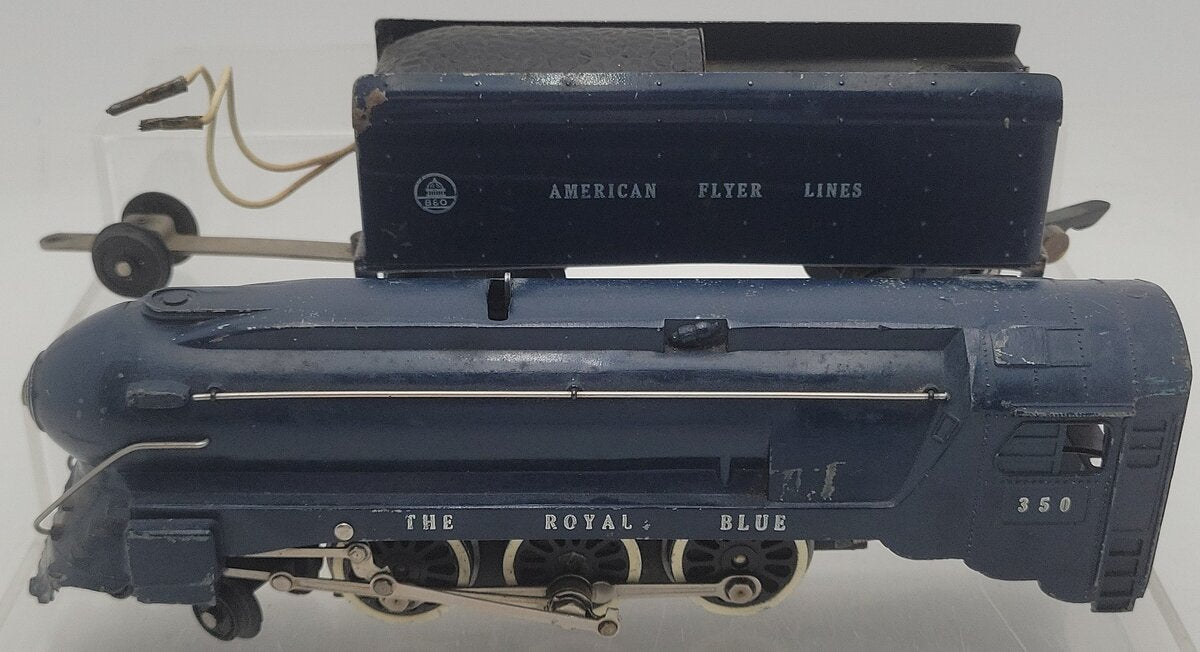 American Flyer 350 Vintage S B&O The Royal Blue 4-6-2 Diecast Steam Locomotive VG