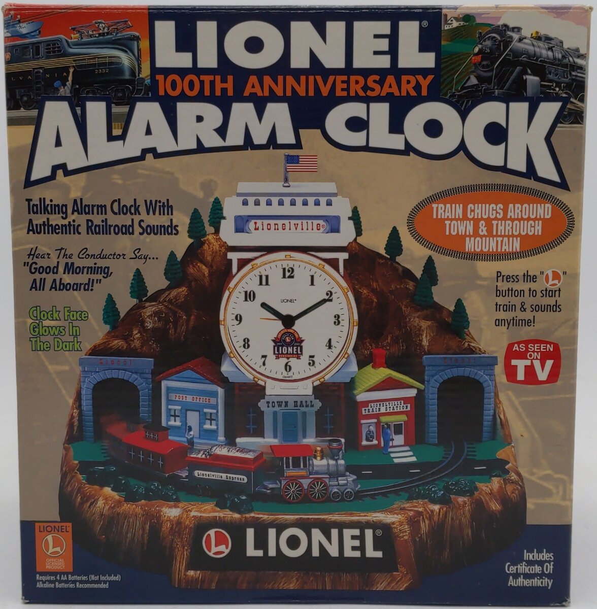 Lionel 7401 100th Anniversary Animated Alarm Clock LN/Box