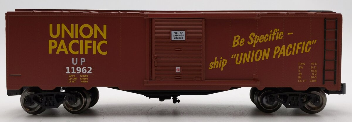 Menards 279-4546 O Gauge Union Pacific Boxcar #11962 LN