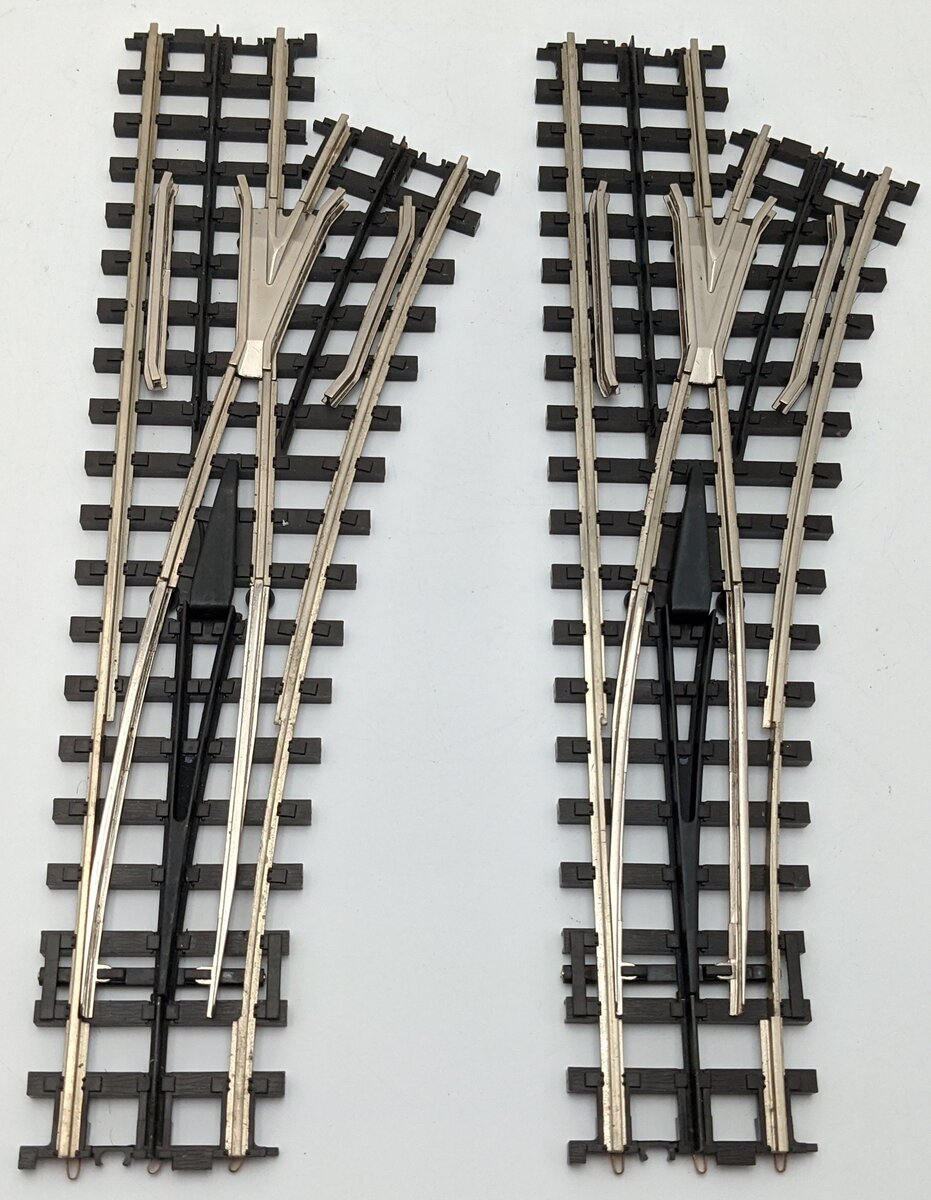 MTH 45-1009 O54 ScaleTrax Nickel Silver Right Hand Turnouts (2) EX