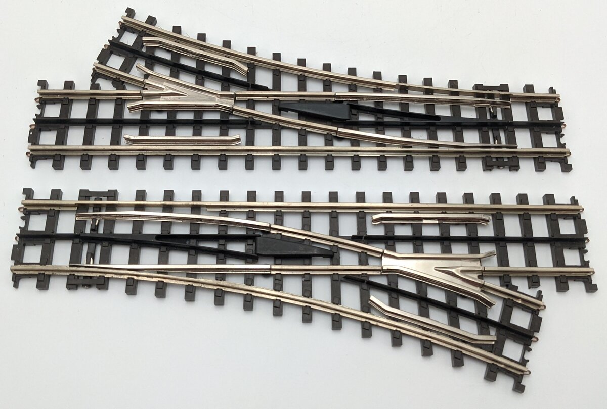 MTH 45-1009 O54 ScaleTrax Nickel Silver Right Hand Turnouts (2) EX