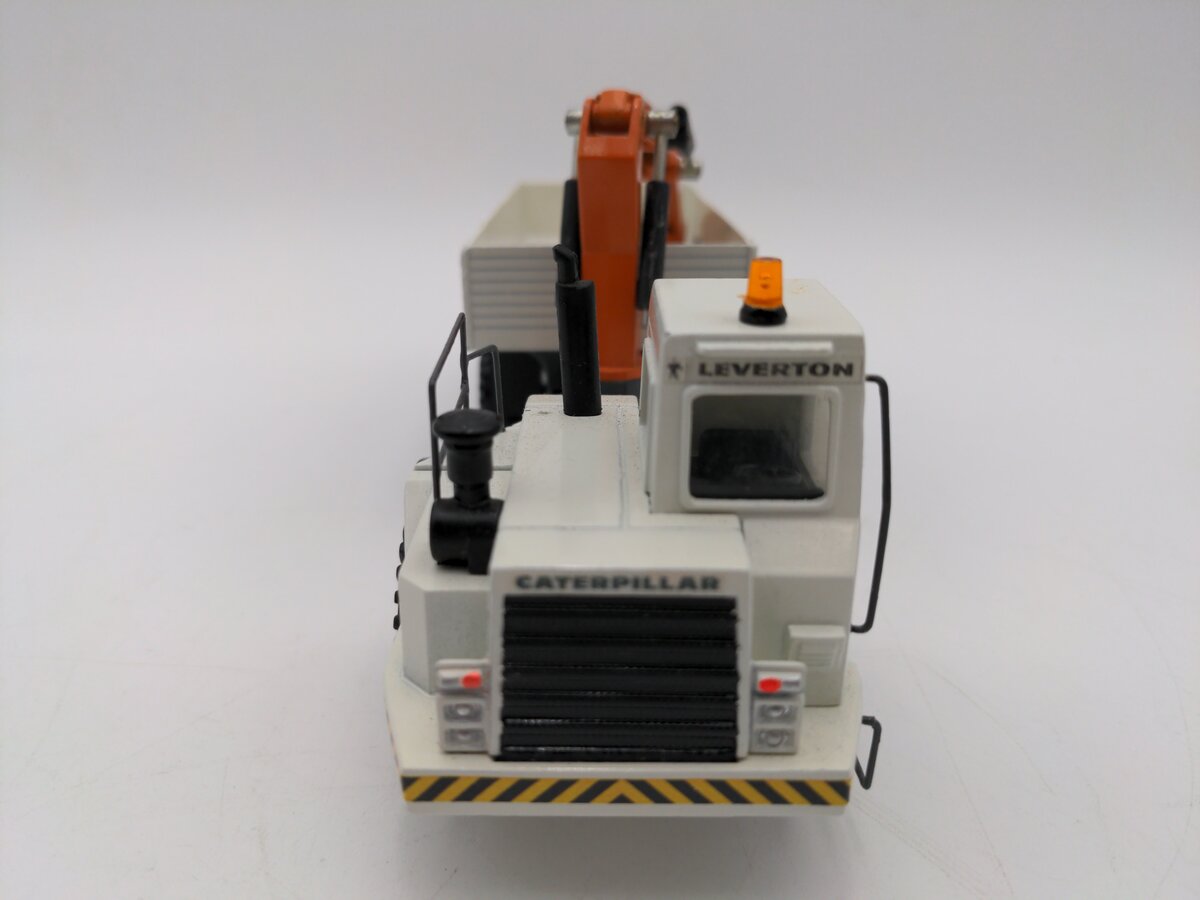Ertl Leverton CAT White Flatbed With Orange Crane VG