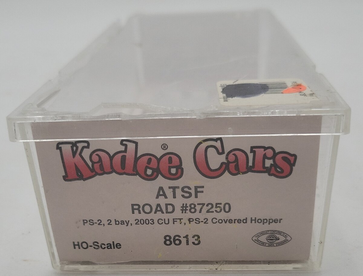 Kadee 8613 HO Atchison, Topeka & Santa Fe PS-2 2-Bay Covered Hopper #87250  VG/Box