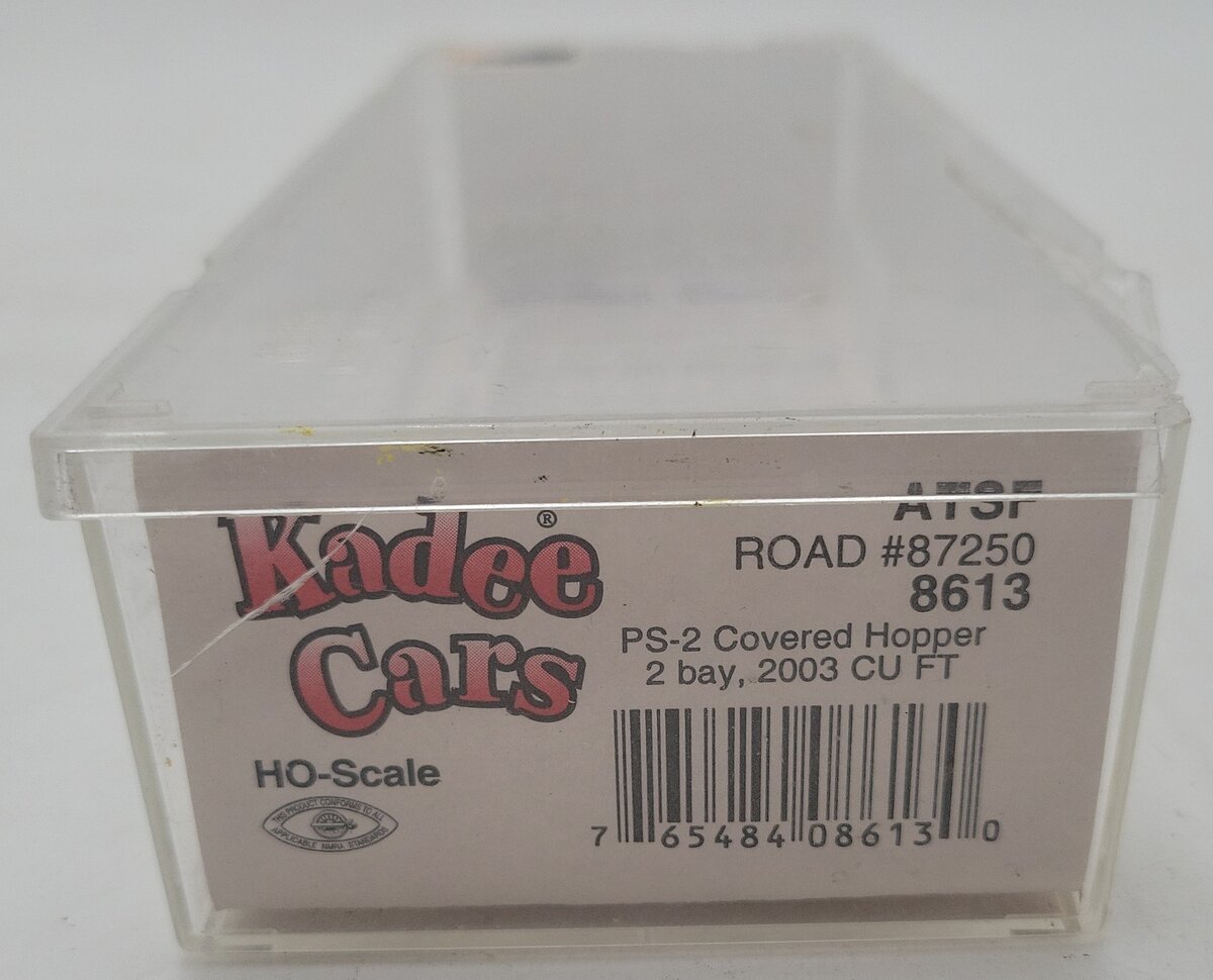Kadee 8613 HO Atchison, Topeka & Santa Fe PS-2 2-Bay Covered Hopper #87250  VG/Box