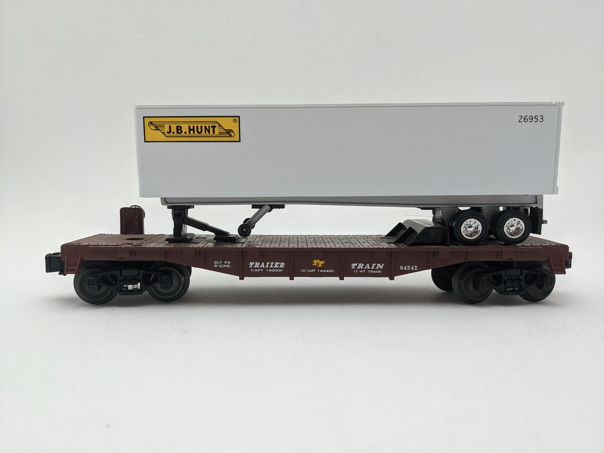 Lionel 6-26953 TTX Corporating Flatcar w/ J.B. Hunt Trailer EX