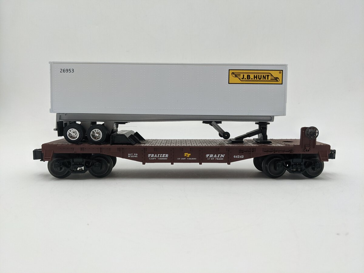 Lionel 6-26953 TTX Corporating Flatcar w/ J.B. Hunt Trailer EX