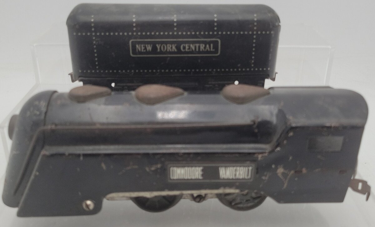 O Gauge Prewar Commodore Vanderbilt NYC Locomotive & Tender VG