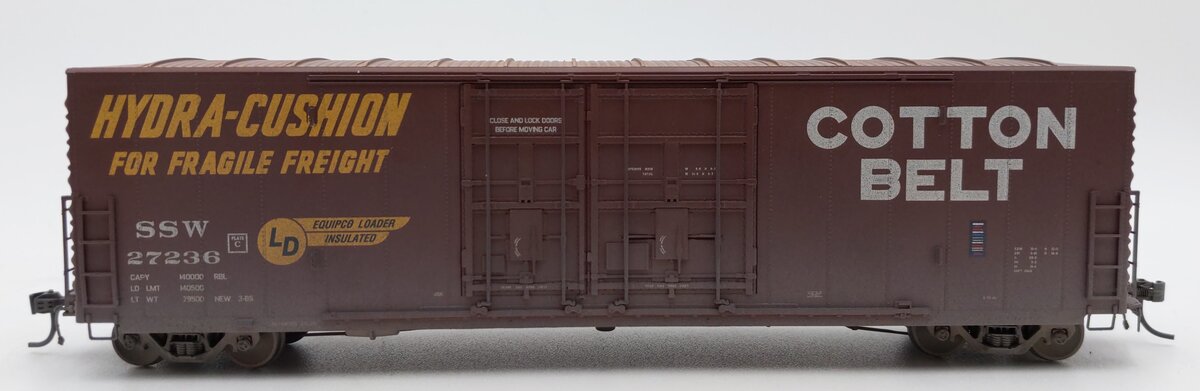 Athearn G4379-2 HO Scale Weathered SSW Cotton Belt 50' Box Car #27236 EX