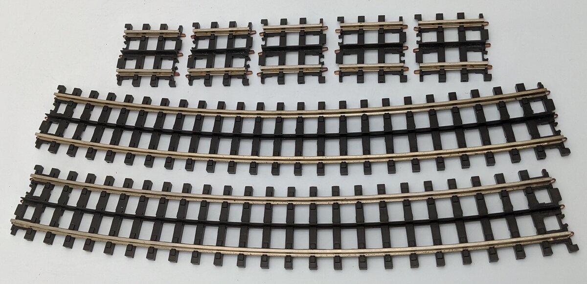 MTH O Gauge Assorted Curved and Straight Track Sections [7] EX
