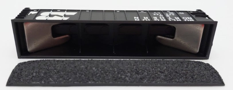 Trainworx Inc 2411-07 N Burlington Northern 100-Ton 4-Bay Hopper #522158 w Coal