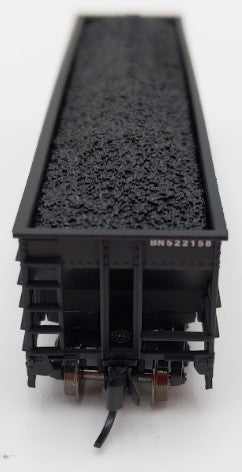 Trainworx Inc 2411-07 N Burlington Northern 100-Ton 4-Bay Hopper #522158 w Coal