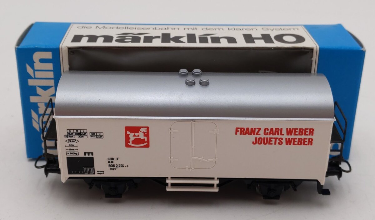 Marklin 4415-84509 HO Scale Franz Carl Weber Jouets Weber Reefer Car EX/Box