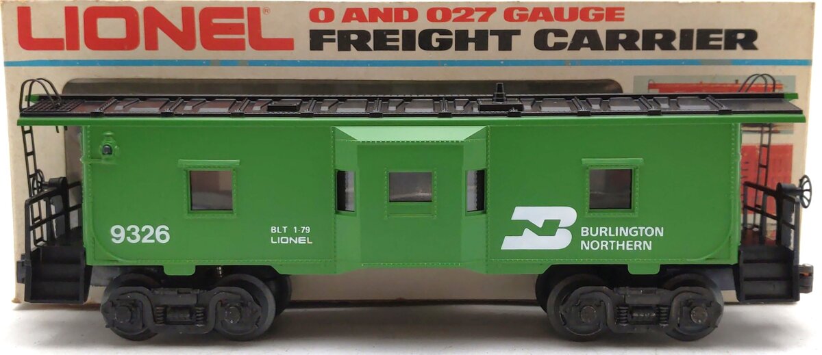Lionel 6-9326 O Gauge Burlington Northern Bay Window Caboose LN/Box