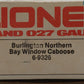 Lionel 6-9326 O Gauge Burlington Northern Bay Window Caboose LN/Box