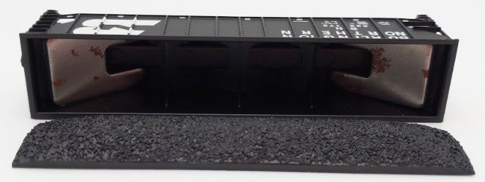 Trainworx Inc 2411-08 N Burlington Northern 100-Ton 4-Bay Hopper #522175 w Coal EX/Box