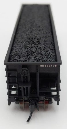 Trainworx Inc 2411-08 N Burlington Northern 100-Ton 4-Bay Hopper #522175 w Coal EX/Box