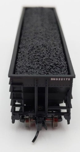 Trainworx Inc 2411-08 N Burlington Northern 100-Ton 4-Bay Hopper #522175 w Coal EX/Box