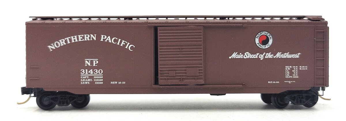 Micro-Trains 03100060 N Scale Northern Pacific 50' Single Door Boxcar #31430 LN/Box