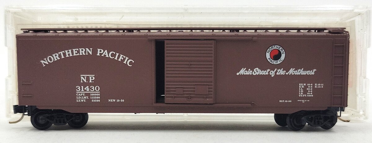 Micro-Trains 03100060 N Scale Northern Pacific 50' Single Door Boxcar #31430 LN/Box
