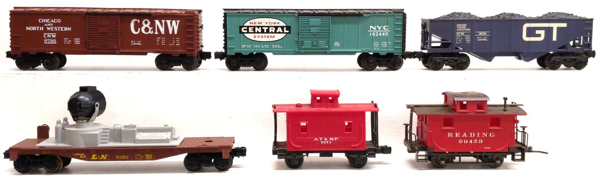 Lionel & Atlas O Gauge Assorted Freight Cars [6] VG