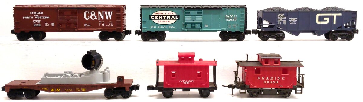 Lionel & Atlas O Gauge Assorted Freight Cars [6] VG