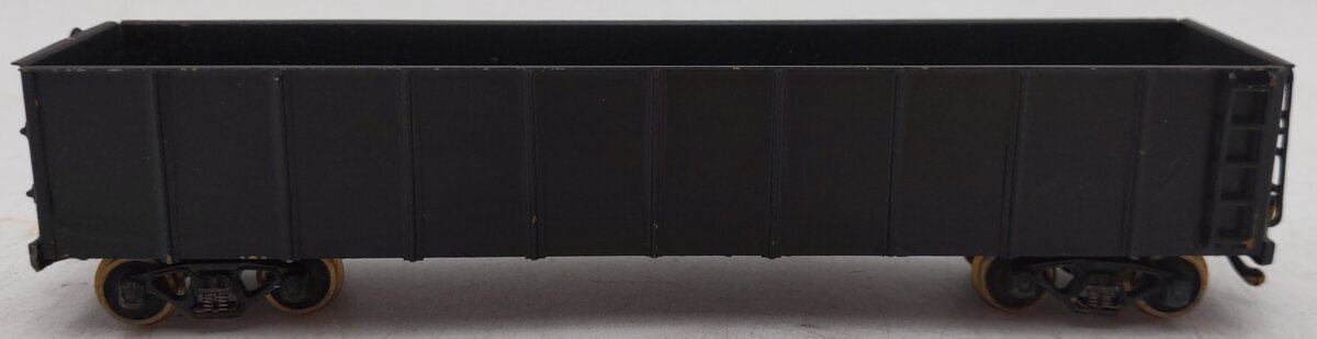 BRASS HO Scale Undecorated Painted Black Gondola Freight Car