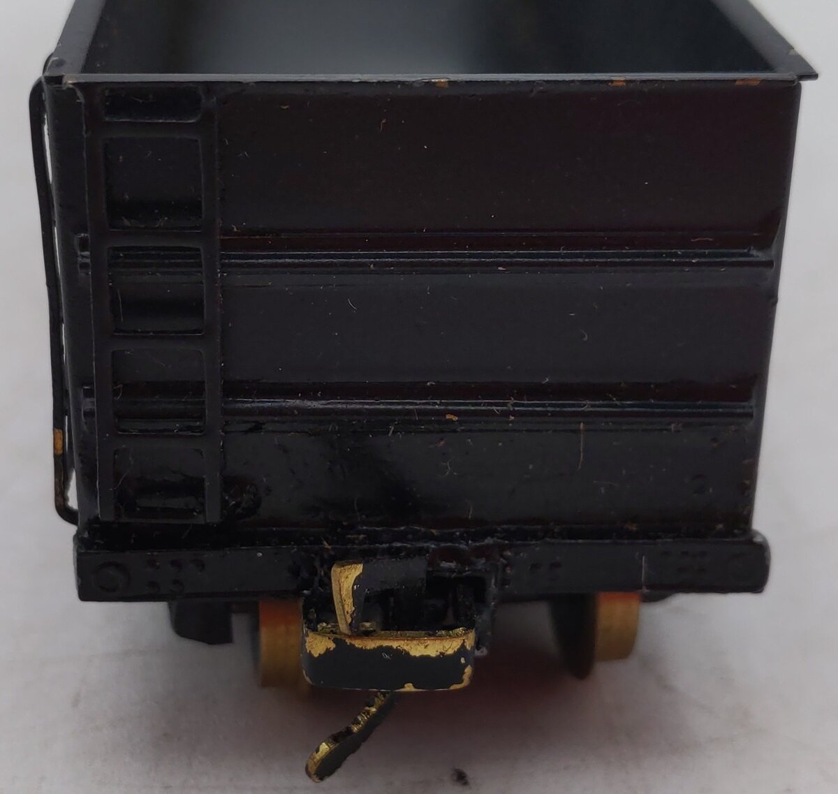 BRASS HO Scale Undecorated Painted Black Gondola Freight Car