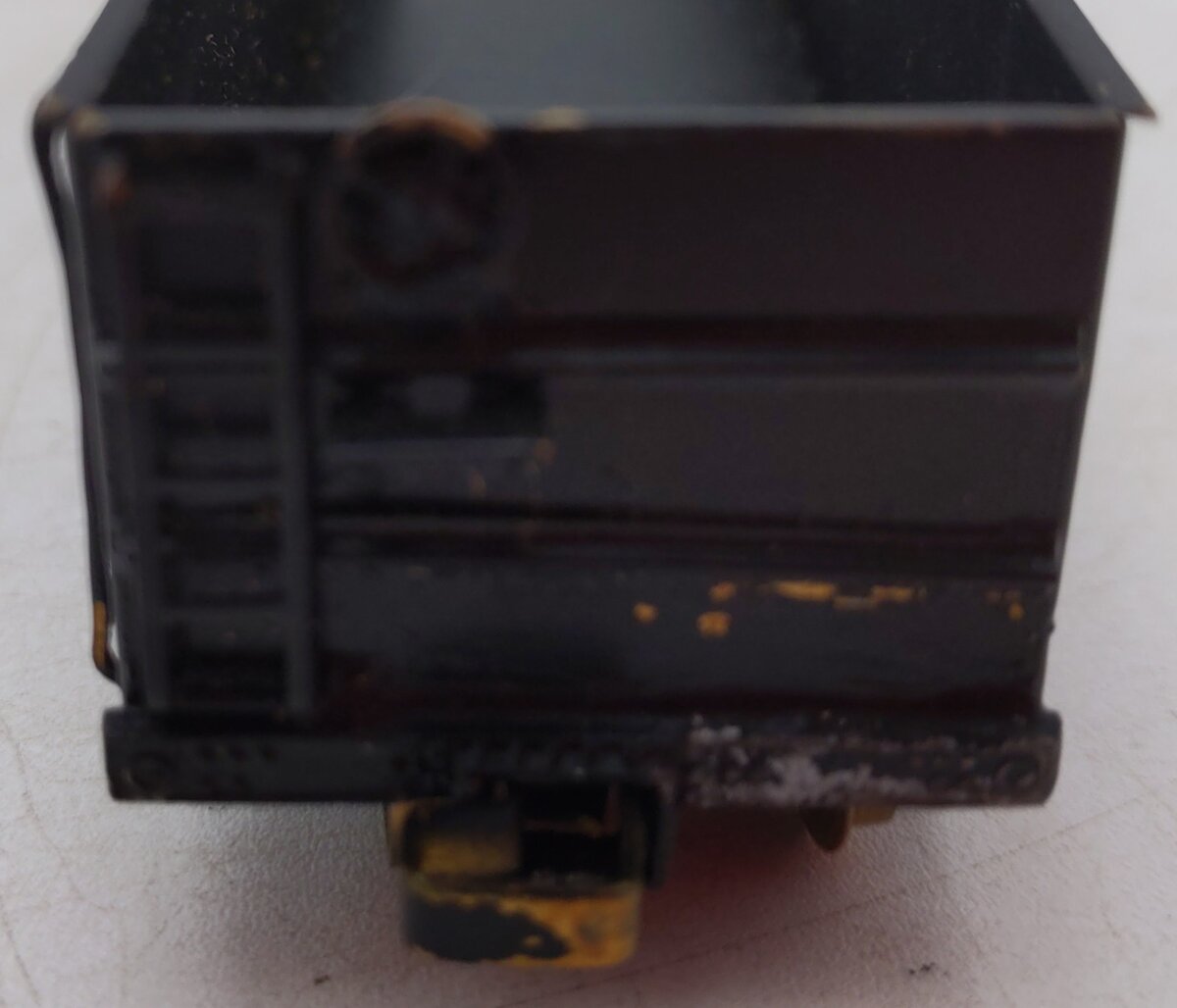BRASS HO Scale Undecorated Painted Black Gondola Freight Car