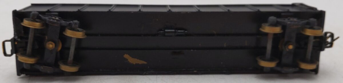 BRASS HO Scale Undecorated Painted Black Gondola Freight Car
