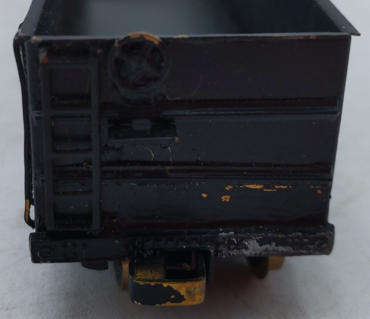 BRASS HO Scale Undecorated Painted Black Gondola Freight Car