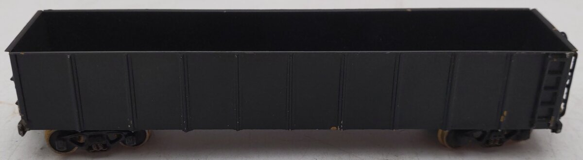 BRASS HO Scale Undecorated Painted Black Gondola Freight Car