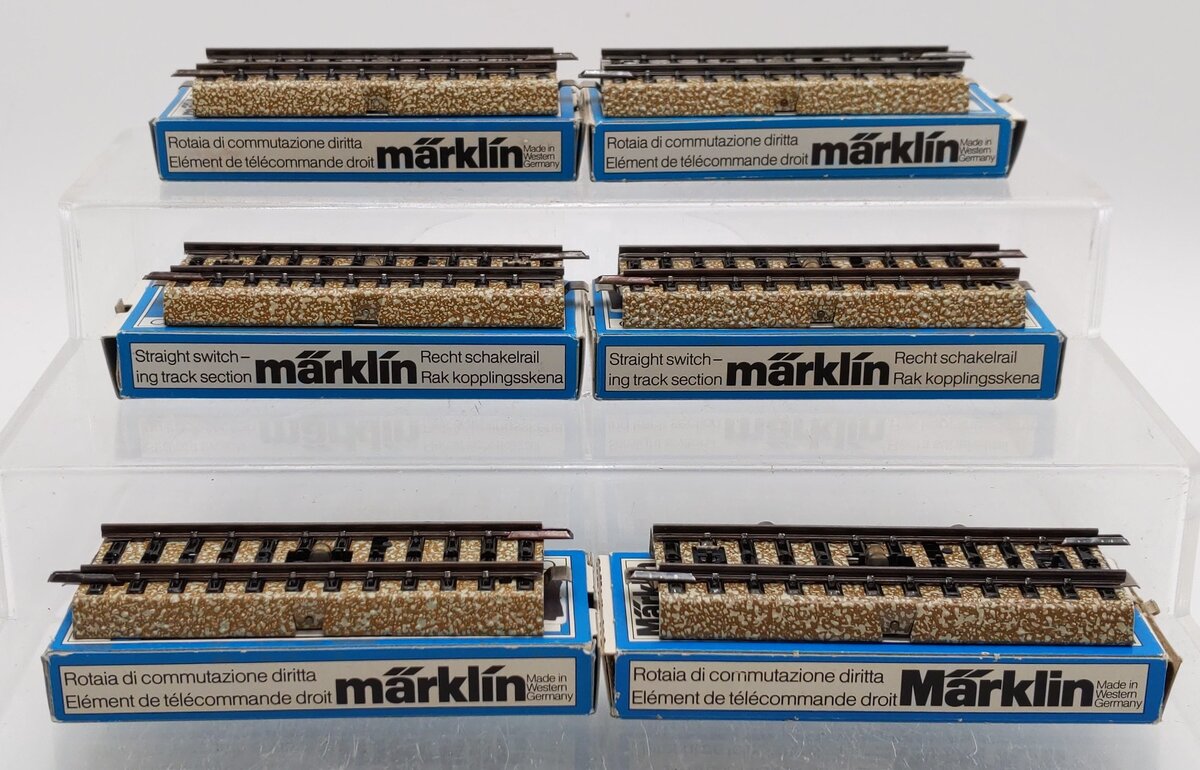 Marklin 5146 HO Scale M Track Straight Switch Track Sections [6] EX/Box