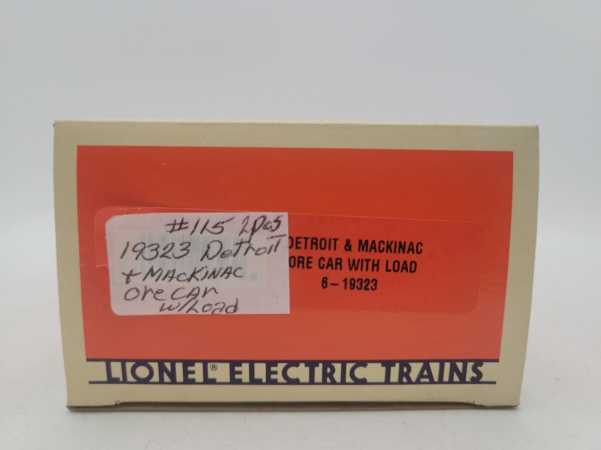 Lionel 6-19323 O Gauge Detroit & Mackinac Ore Car with Ore Load EX/Box