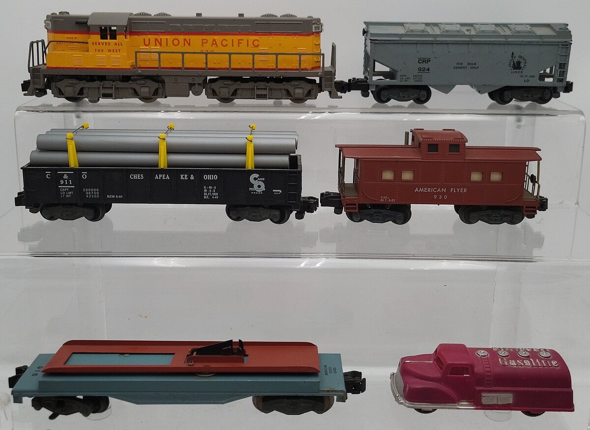 American Flyer 5520T Vintage S GM UP Freight Set - RARE! VG/Box
