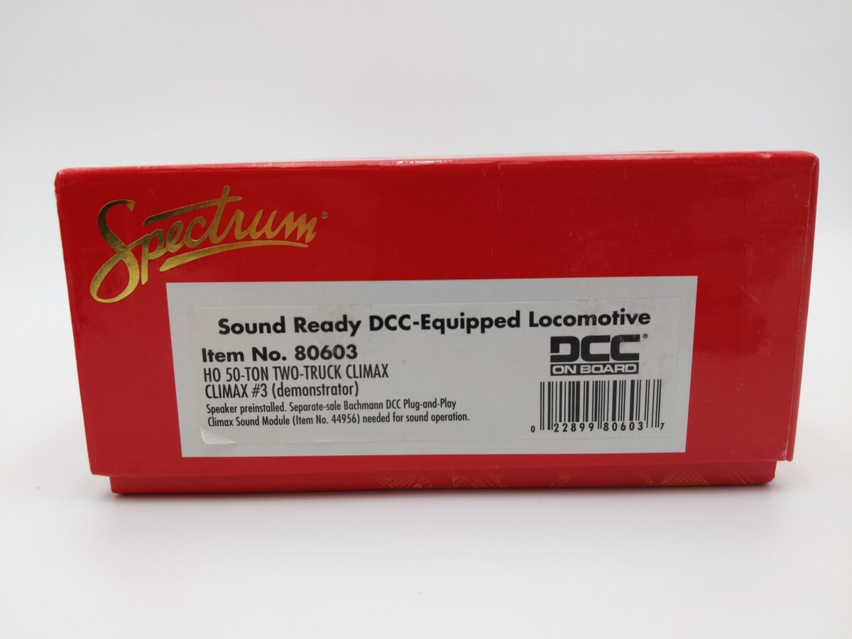 Bachmann 80603 HO Climax 50-ton Two-Truck Climax #3  EX/Box