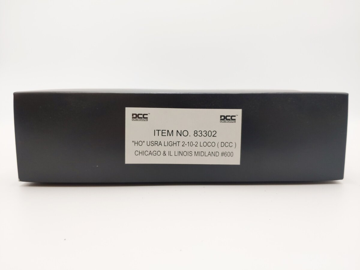 Bachmann 83302 HO Chicago & Illinois Midland 2-10-2 Steam Locomotive #600 w/DCC EX/Box