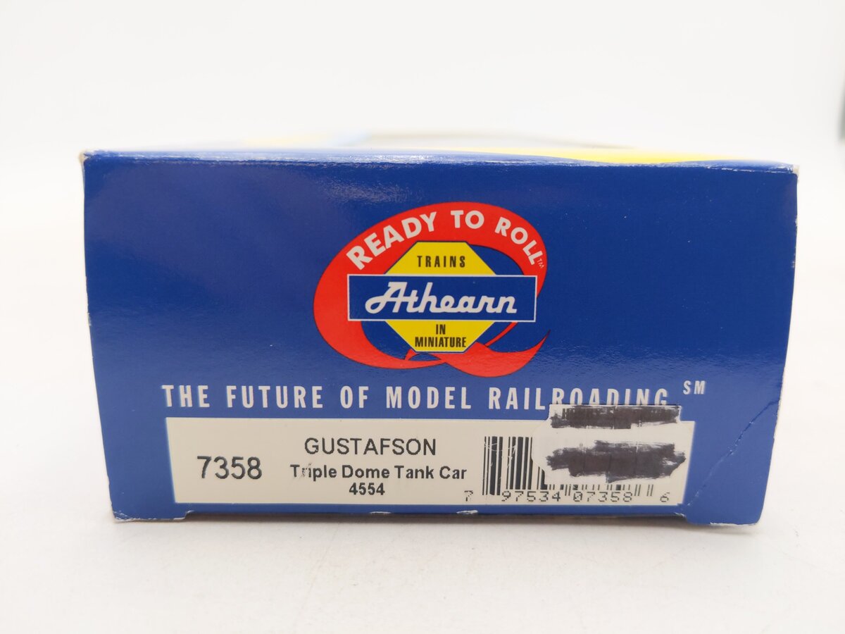 Athearn 7358 HO Scale Gustafson Bros Oil Co Tripple Dome Tank Car #4554 EX/Box