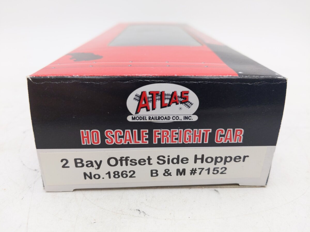 Atlas 1862 HO Scale B&M 2 Bay Offset Side Hopper #7152 EX/Box