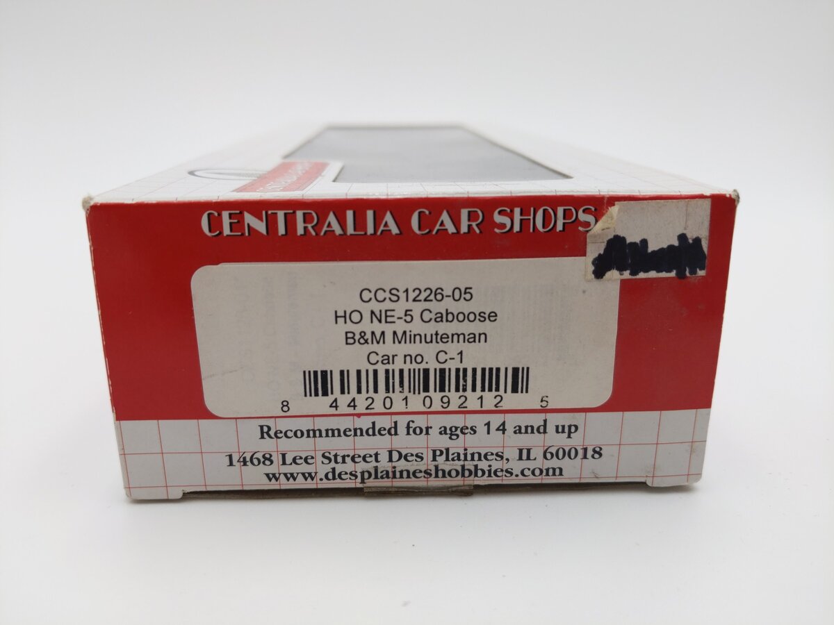 Centralia Car Shops CCS1226-05 HO Gauge Boston & Maine Minuteman NE-5 Caboose EX/Box