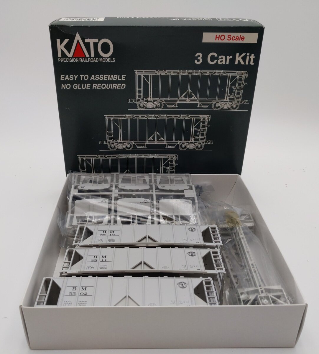 Kato 38-0201 Boston & Maine ACF Hopper Car Set (3) EX/Box