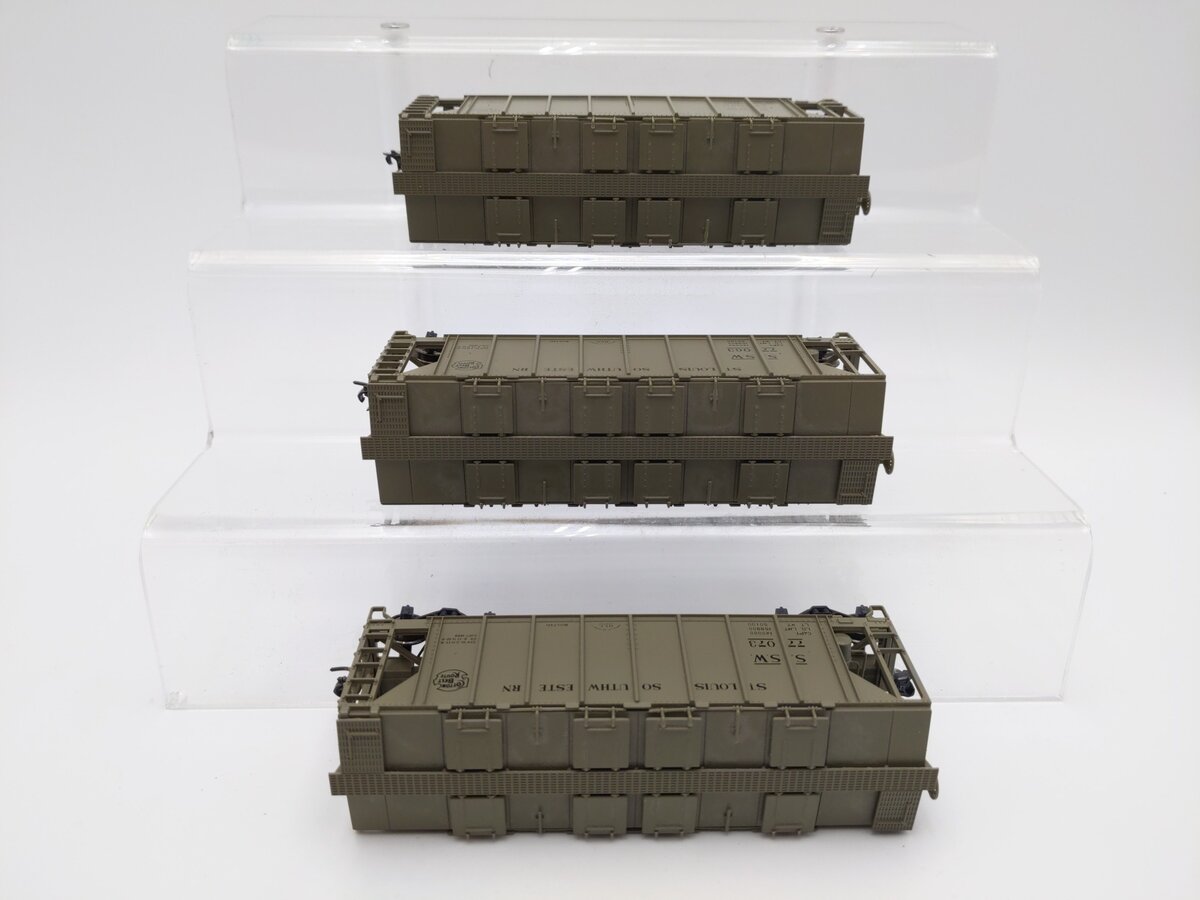 Kato 38-0103 HO St. Louis South Western ACF 70 Ton Covered Hopper Kit (Set of 3) EX/Box