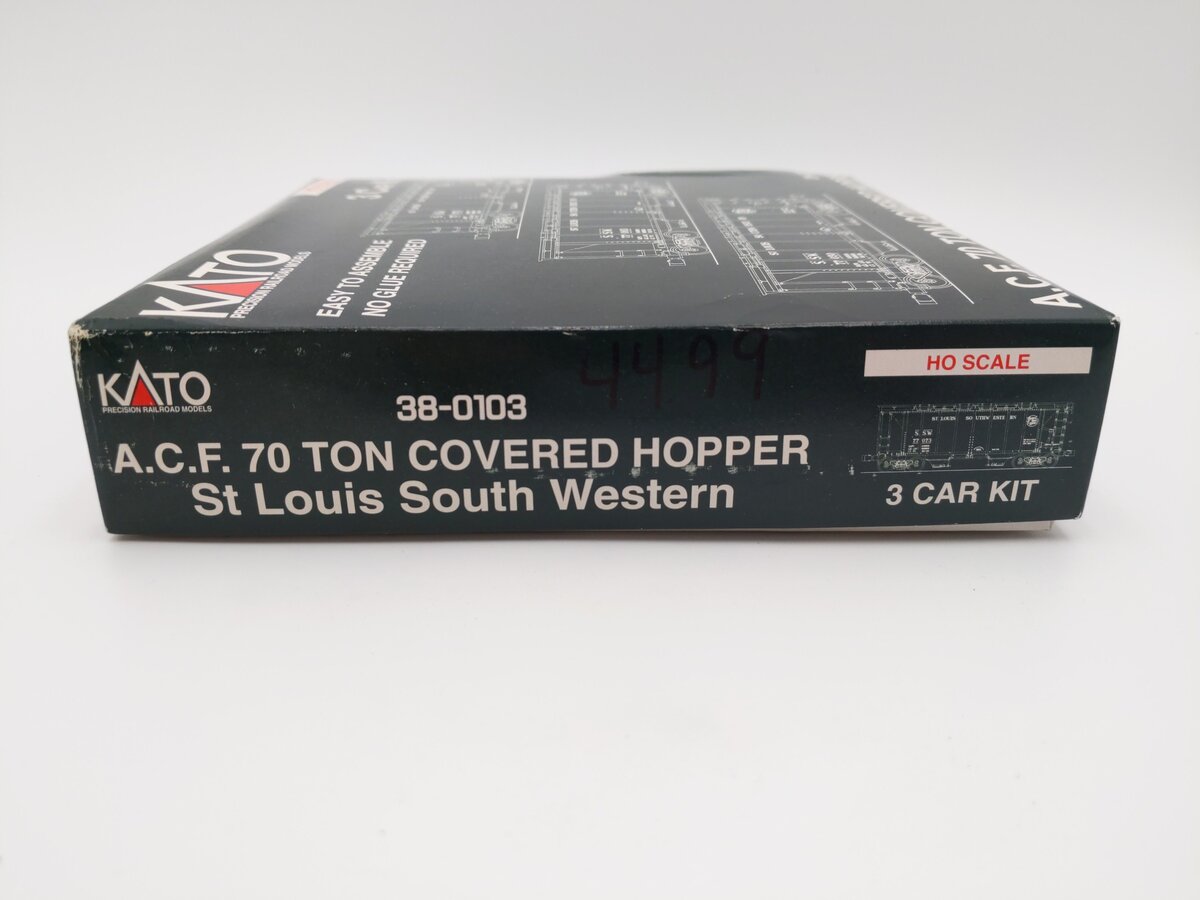 Kato 38-0103 HO St. Louis South Western ACF 70 Ton Covered Hopper Kit (Set of 3) EX/Box