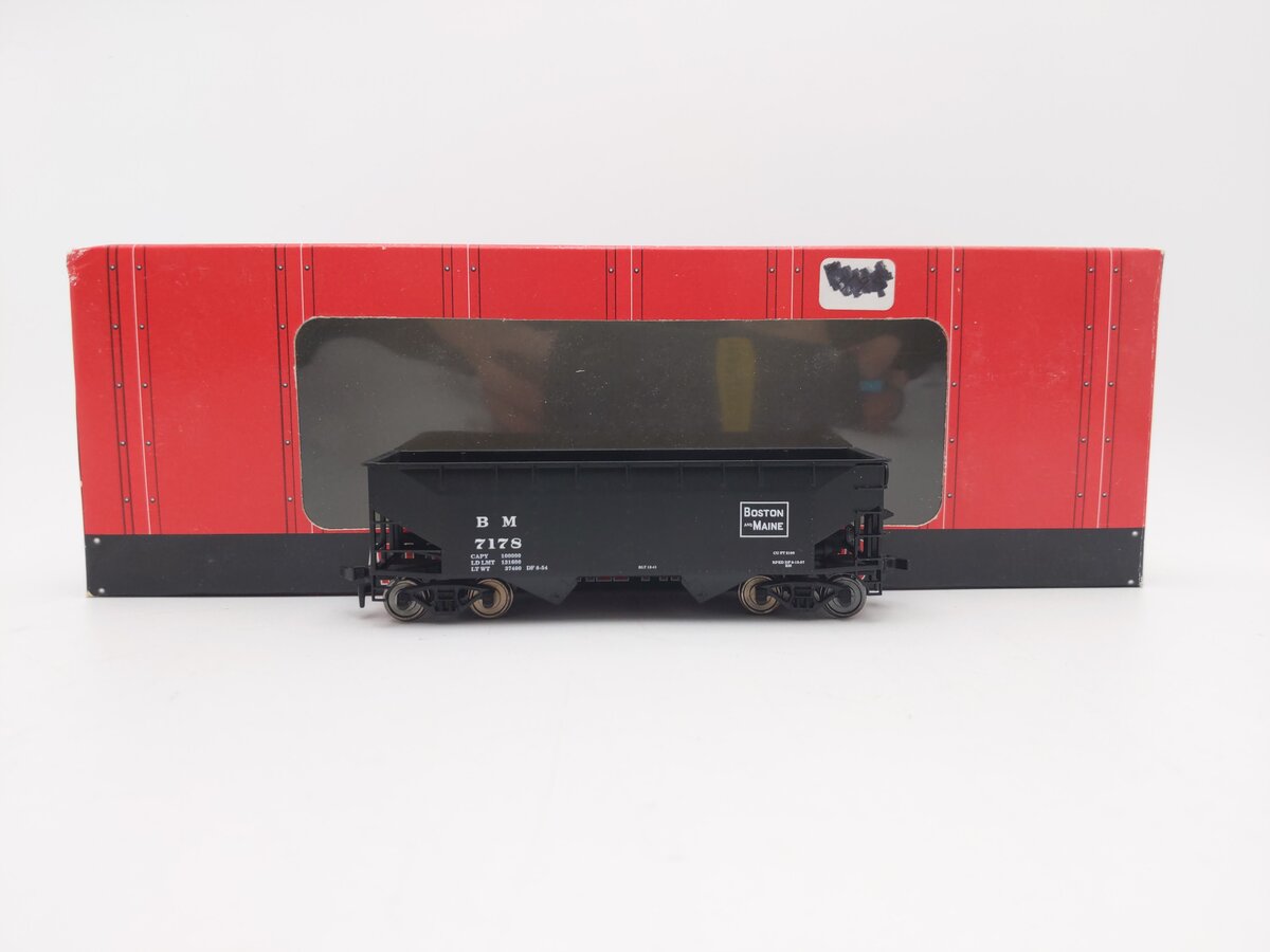 Atlas 1862 HO Scale B&M 2 Bay Offset Side Hopper #7178 EX/Box
