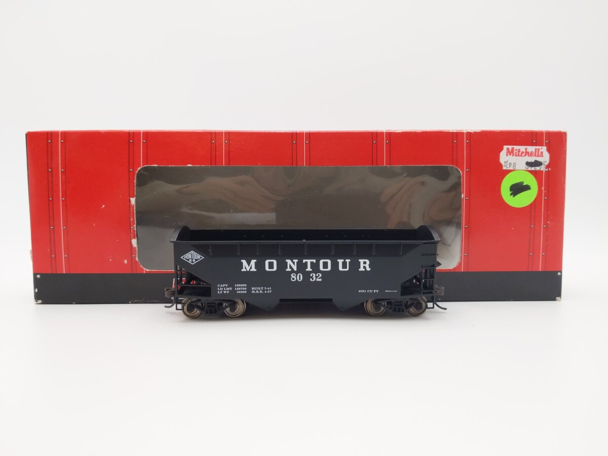 Atlas 1895-1 HO Scale Montour 2 Bay Offset Hopper Oval Ends #8032 EX/Box