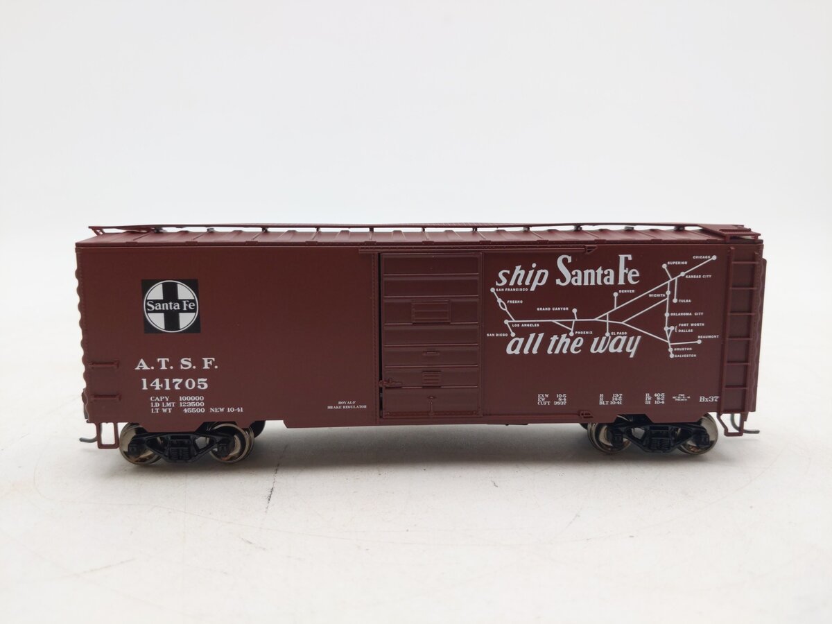 MTH 85-74077 HO Scale Santa Fe 40’ PS-1 Boxcar #141705 EX/Box